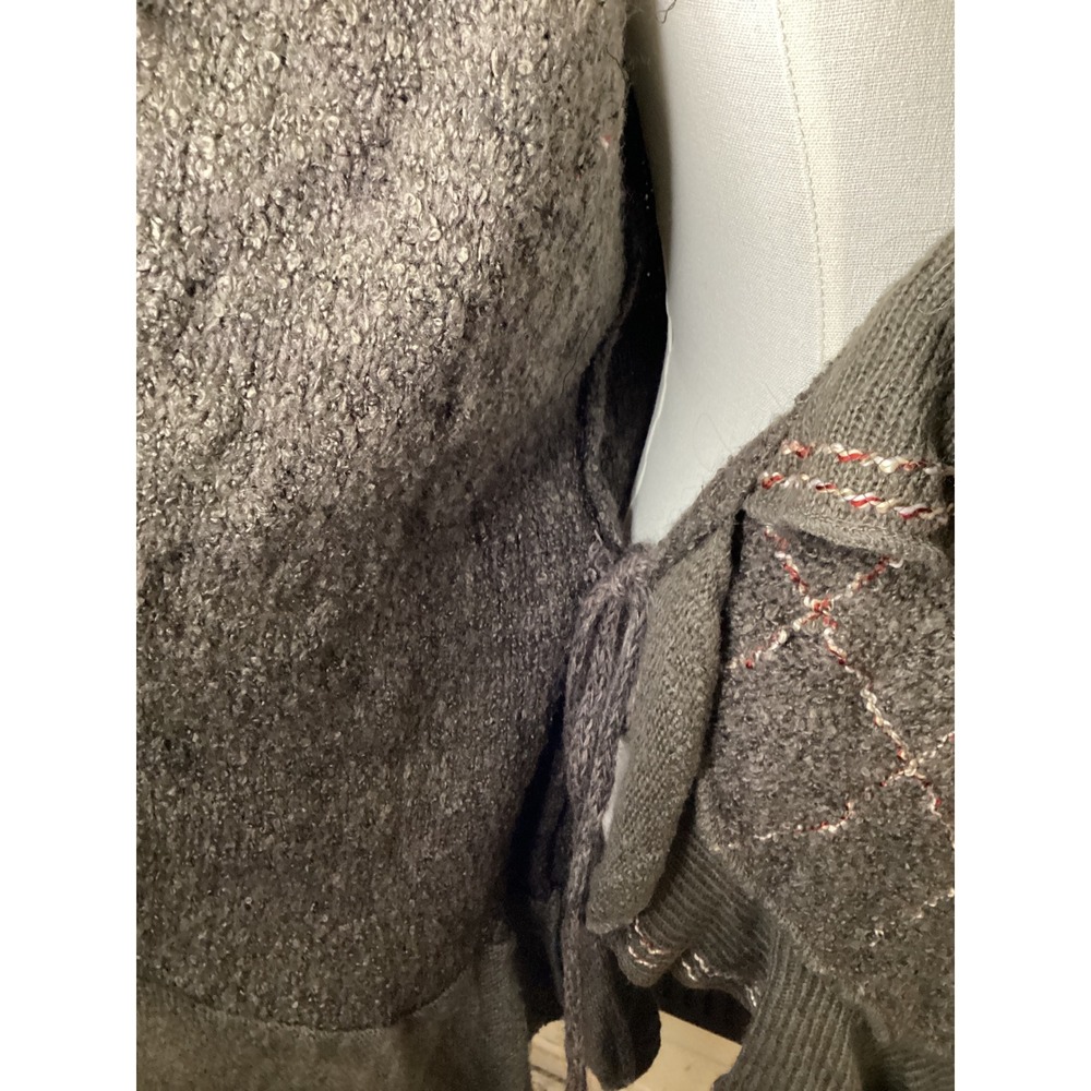 Forla Paris Mohair Wool Ruffle Wrap Cardigan Sweater Size L - Picture 6 of 8
